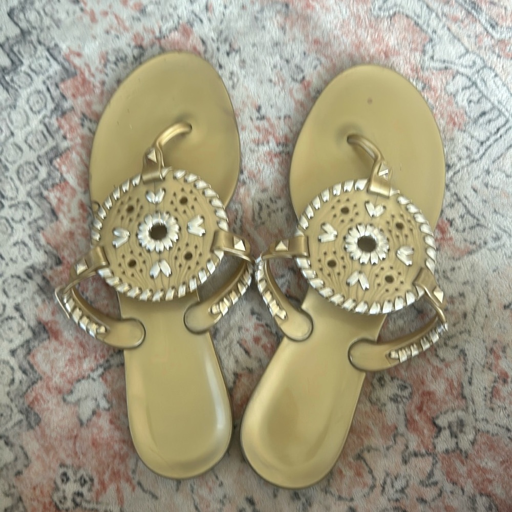 Gold Jack Roger’s sandals